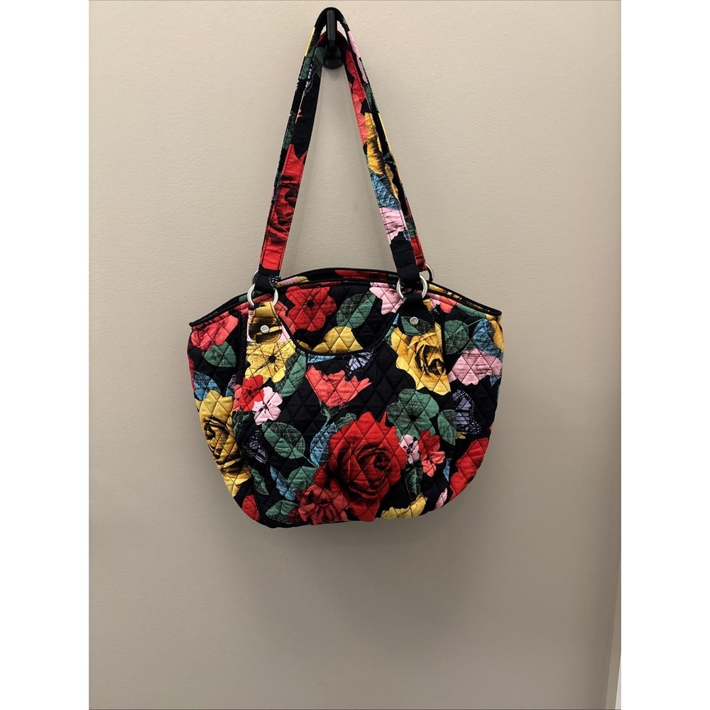 Vera Bradley New Havana Rose Glenna Quilted Shoulder Bag NWT